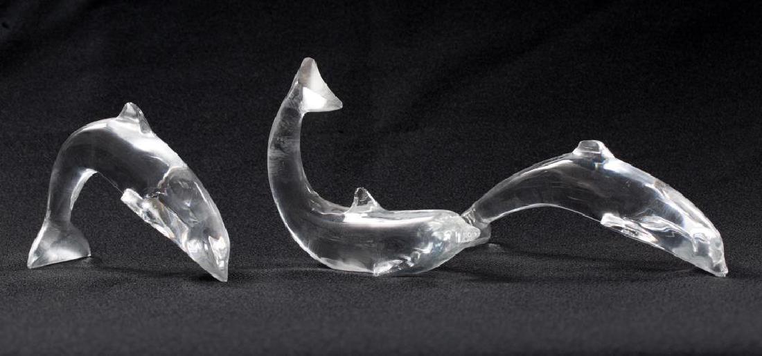 (3) BACCARAT CRYSTAL DOLPHINS (1 of 5)
