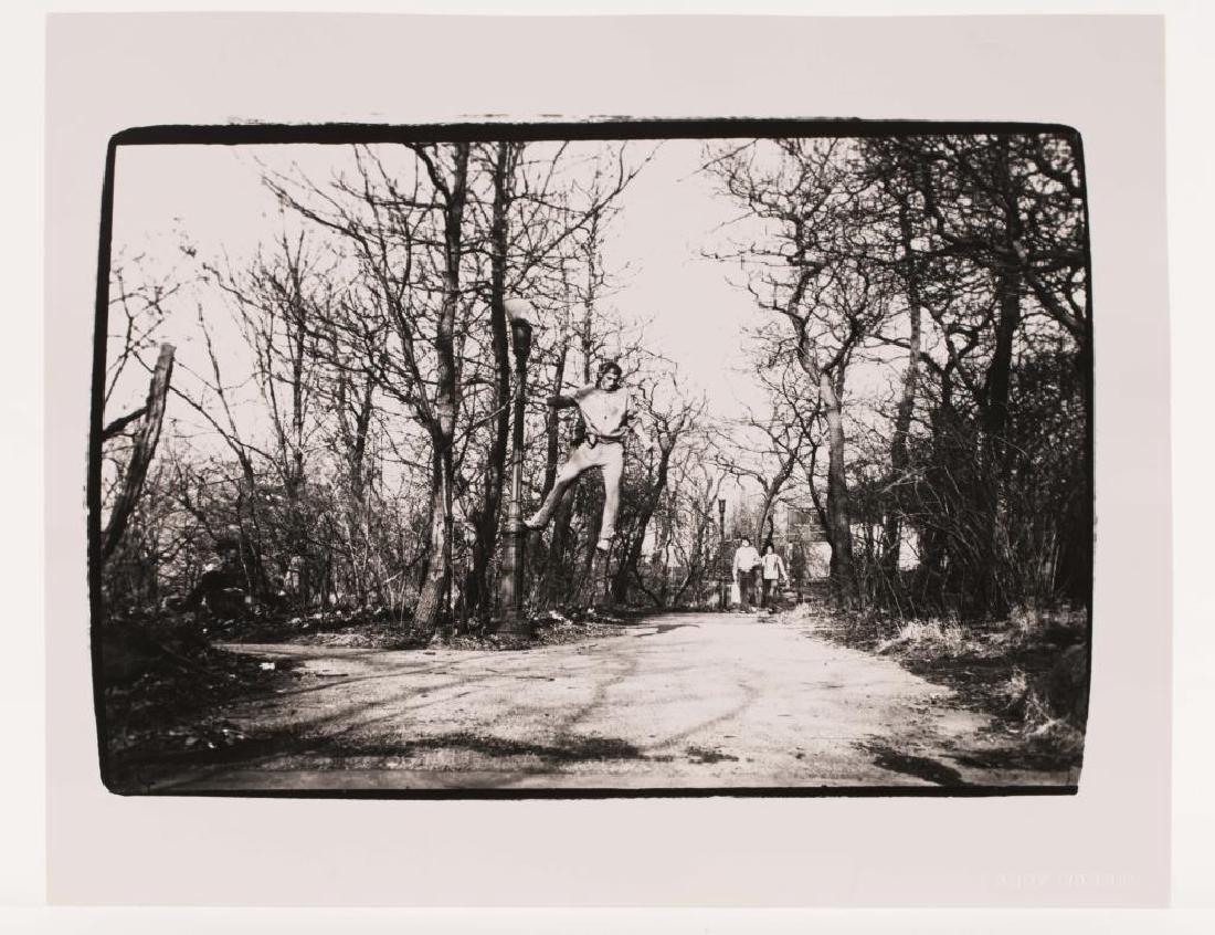 ANDY WARHOL (1928-1987): "Monday February 15, 1982-Walked to Columbus Avenue through the park with Jon and there was a group of five bruisers hanging around and when Jon runs he dances and runs up telephone poles and swings o