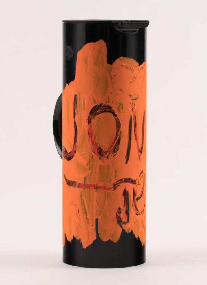 JEAN-MICHEL BASQUIAT (1960-1988) PAINTED THERMOS (1 of 9)
