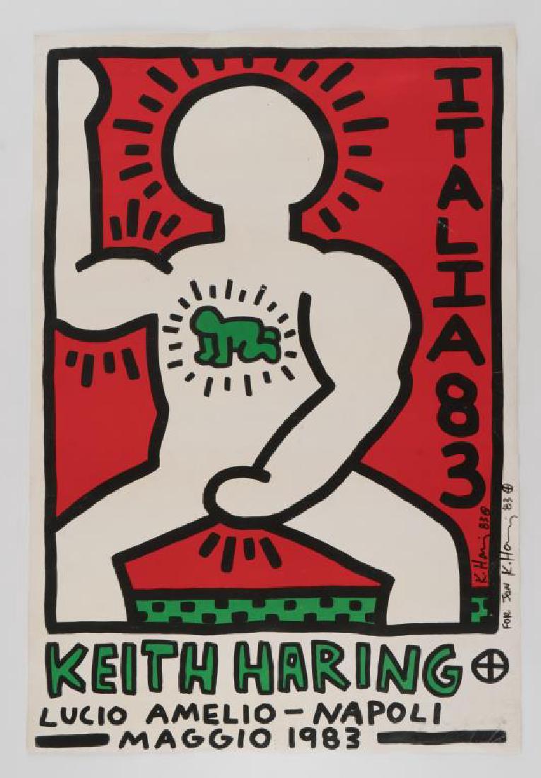 KEITH HARING (1958-1990) artist signed (1 of 3)
