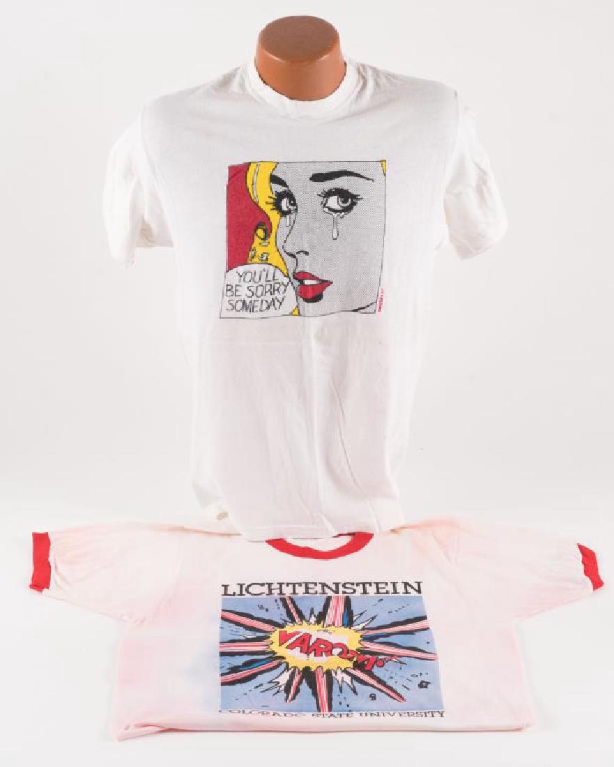 (2) ROY LICHTENSTEIN T-SHIRTS circa 1982 (1 of 4)