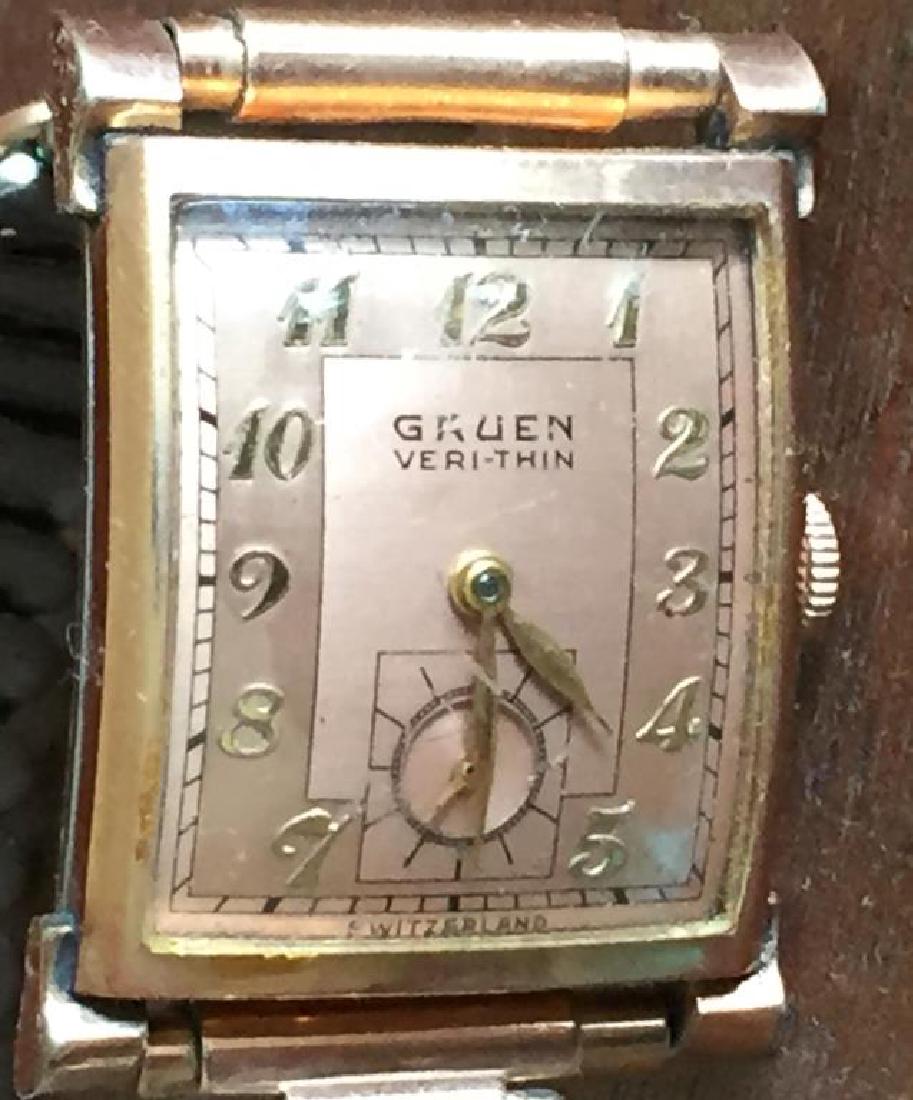 GRUEN VERI-THIN MENS WRISTWATCH: "To Papa from Harriet"