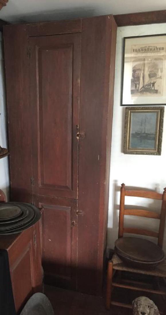 EARLY CUPBOARD IN RED PAINT (1 of 7)
