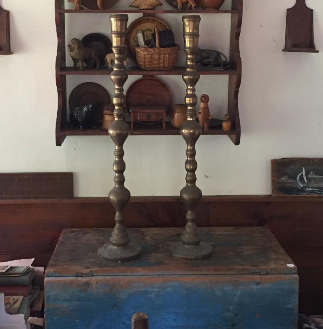MONUMENTAL BRASS CANDLESTICKS (1 of 3)