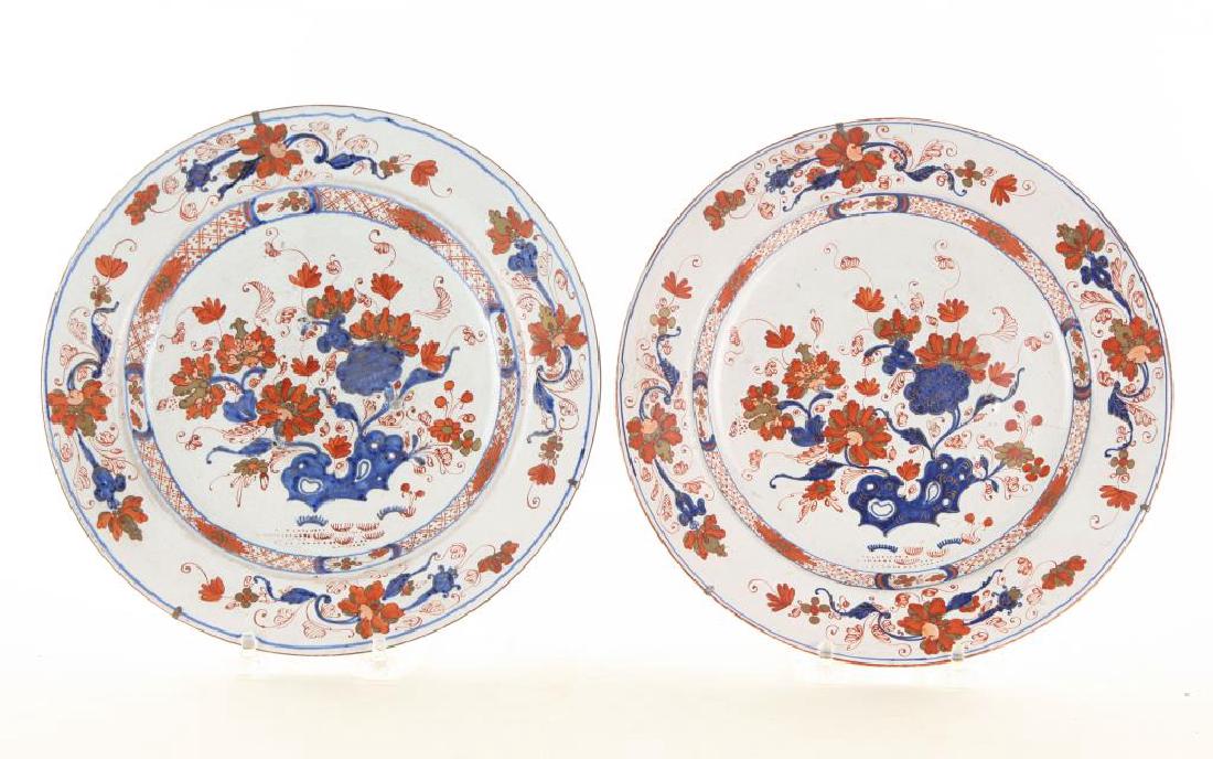 PAIR OF (18th c) DELFT TIN GLAZED PLATES (1 of 5)