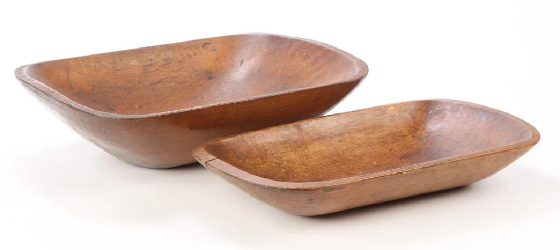 (2) ANTIQUE MAPLE TRENCHERS (1 of 7)