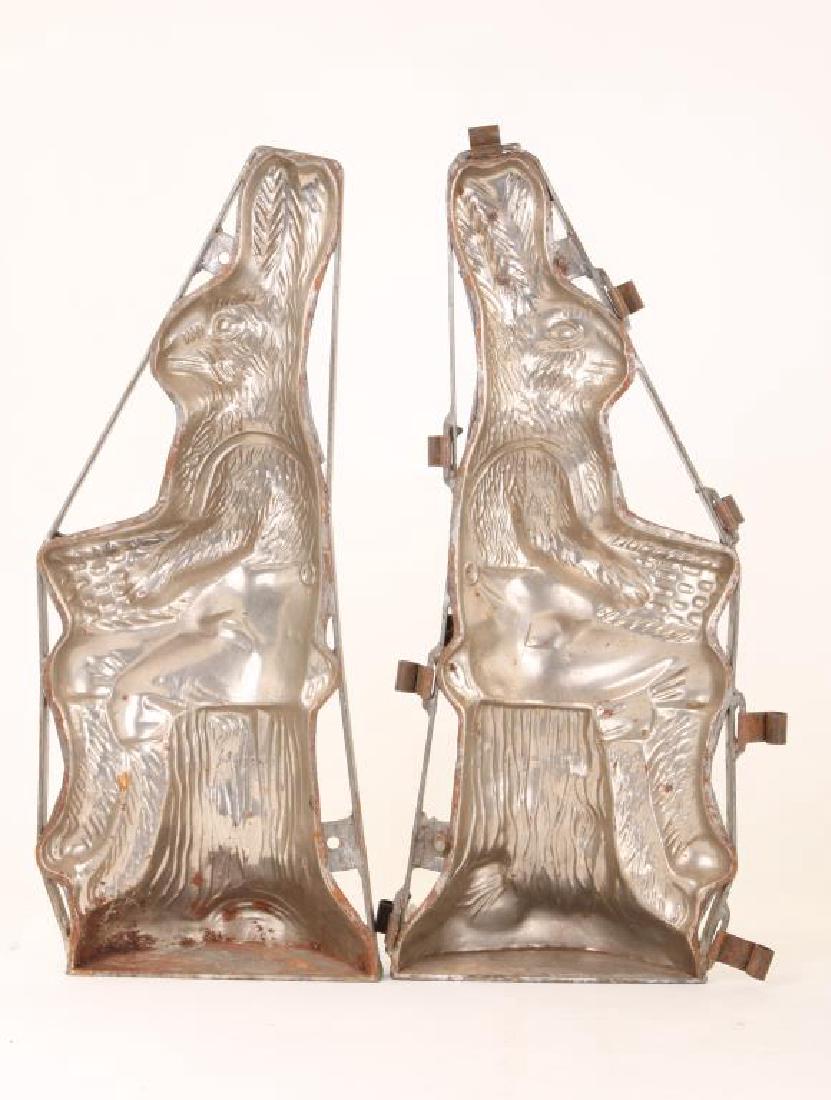LARGE PAIR OF "SEATED RABBIT" CHOCOLATE MOLDS (1 of 10)