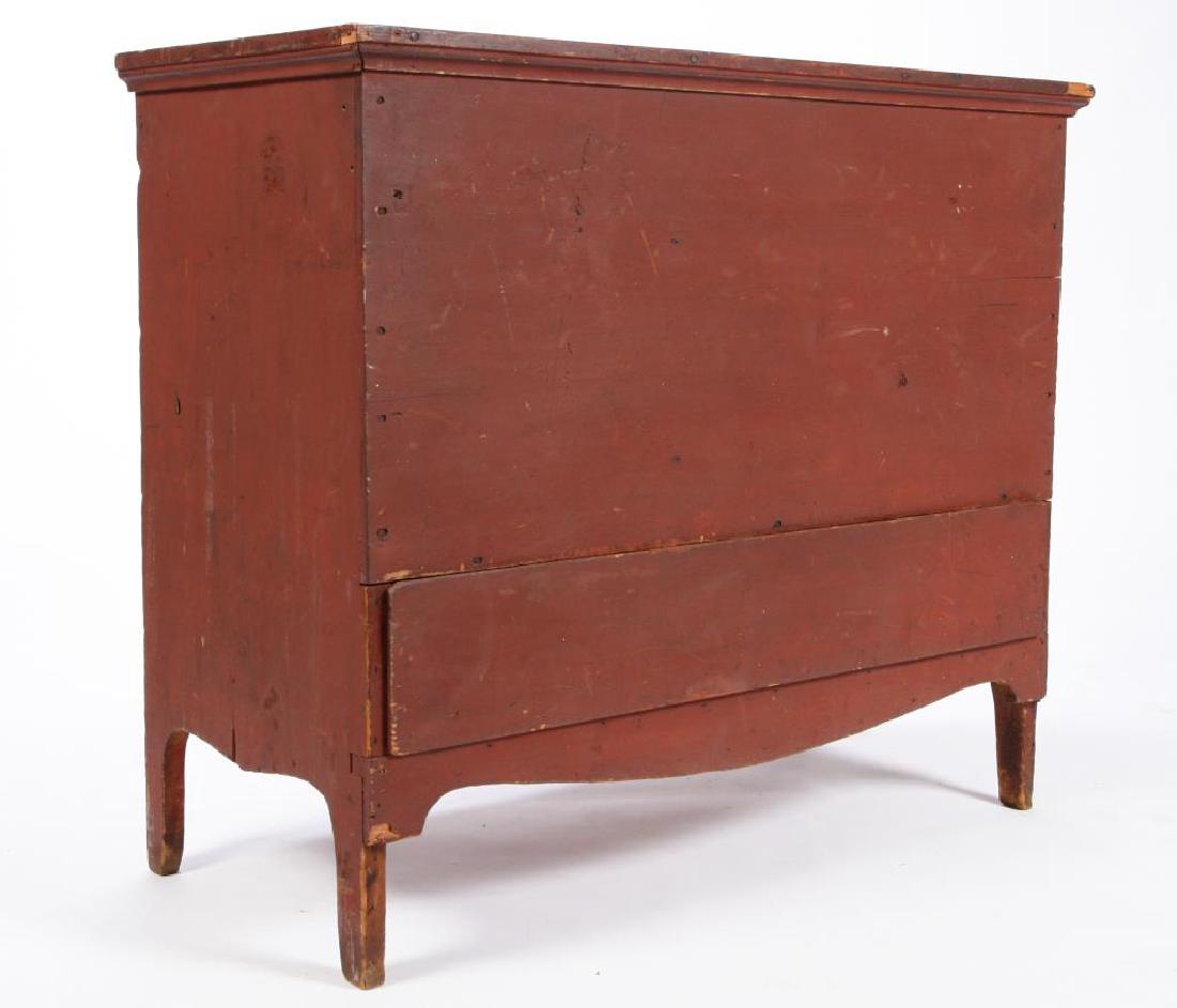 ONE DRAWER PINE BLANKET CHEST IN RED PAINT (1 of 10)