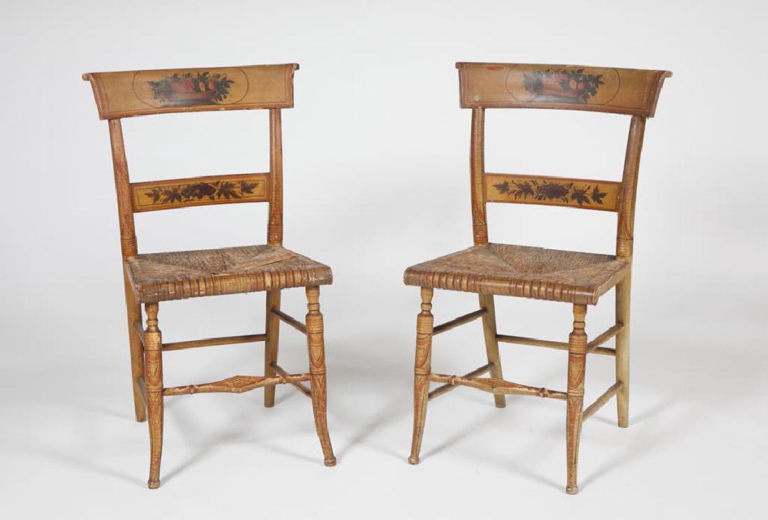 PAIR OF FINELY PAINTED HITCHOCK SIDE CHAIRS (1 of 9)