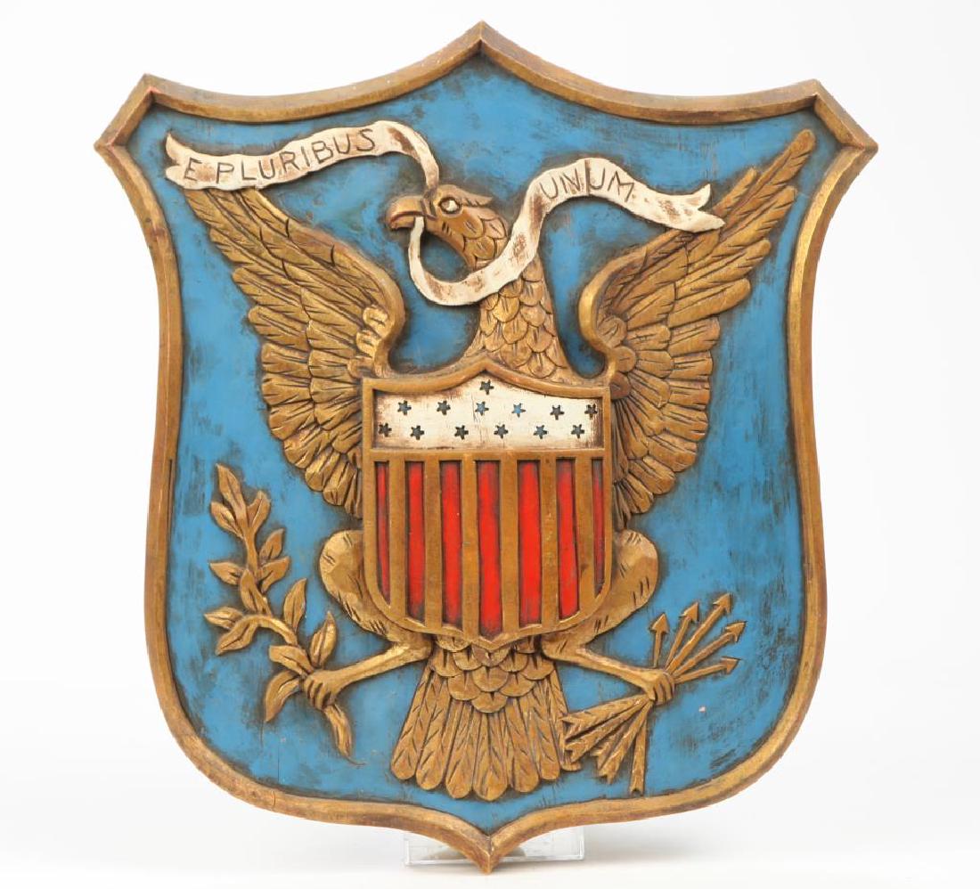 BOSTON ARTISTIC CARVING CO. EAGLE PLAQUE (attr.) (1 of 6)