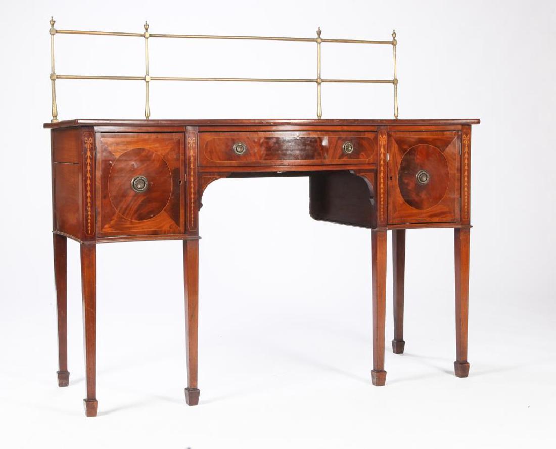 SEPENTINE FRONT MAHOGANY SIDE BOARD (1 of 10)