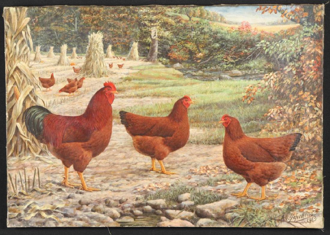 AMERICAN SCHOOL (20th c) POULTRY (1 of 7)