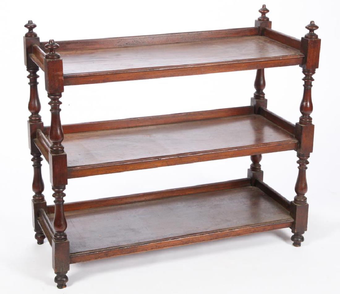 WILLIAM IV (3) TIERED MAHOGANY SERVER (1 of 6)