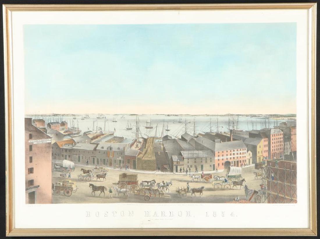 "BOSTON HARBOR, 1854" LITHOGRAPH after JH Bufford (1 of 3)