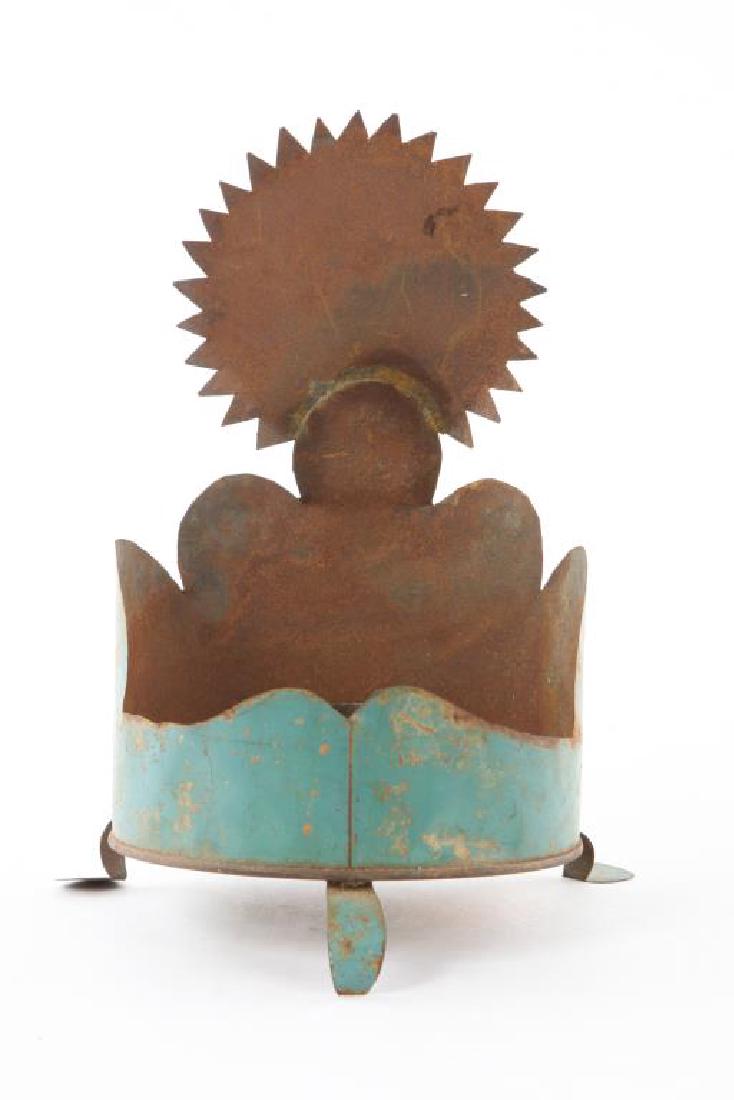 SNIPPED AND PAINTED FOLK ART TIN SCONCE (1 of 8)