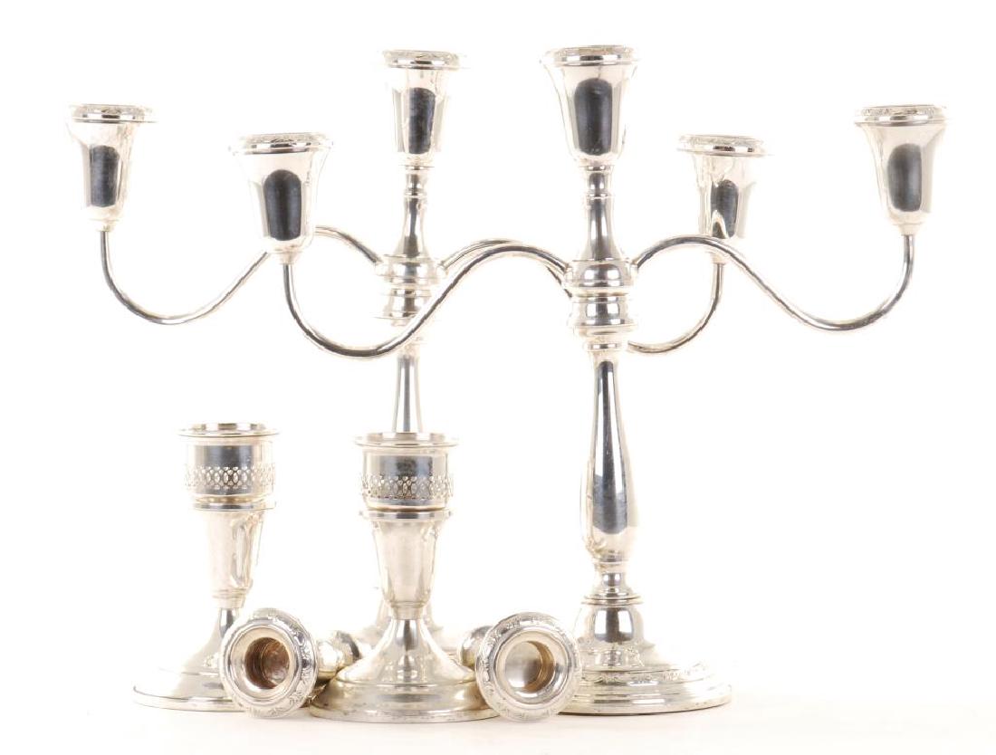 TOWLE STERLING SILVER CANDELABRUM & CANDLESTICKS (1 of 3)