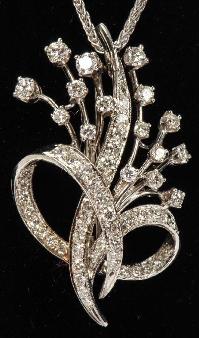 14k WHITE GOLD AND DIAMOND PENDENT (1 of 6)