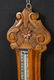 CARVED OAK ANEROID BAROMETER - 2