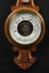 CARVED OAK ANEROID BAROMETER - 4