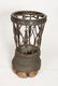 19th C WROUGHT IRON ELEPHANT FOOT UMBRELLA STAND - 8