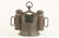 SMALL SOLID BRASS BINNACLE with (2) SIDE LIGHTS
