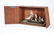 CARVED & PAINTED WOODEN TALL SHIP in CASE