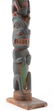 EARLY CARVED AND PAINTED ALASKAN INUIT TOTEM POLE - 7