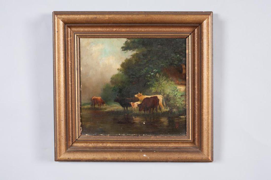 AMERICAN SCHOOL (19th c) Cattle (1 of 3)