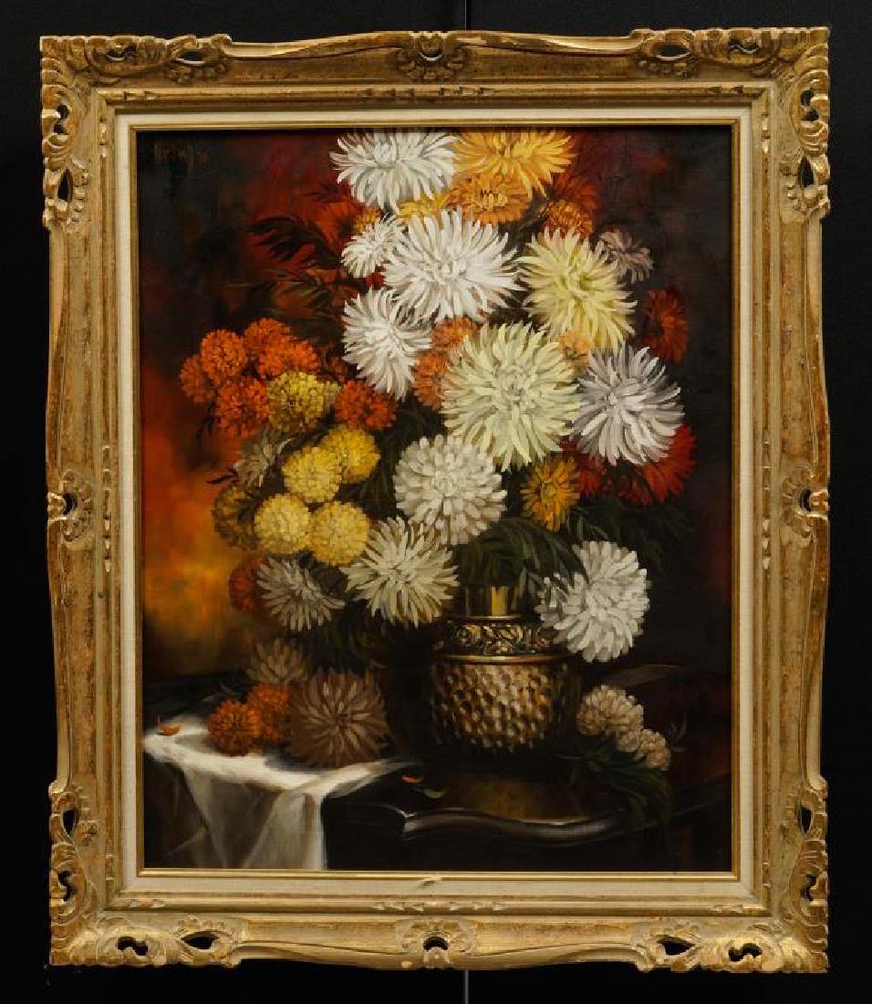 AMERICAN SCHOOL (1970's Vintage) Floral Still Life (1 of 6)