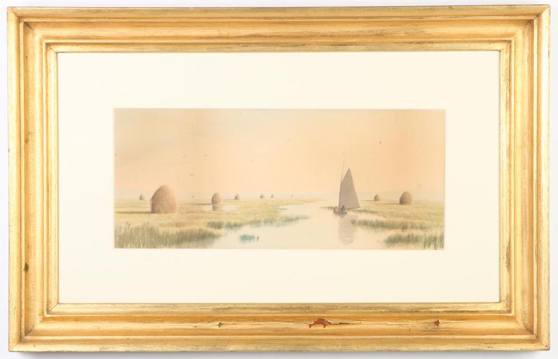 FRANK THURLO (1838-1913) "Catboat on the Plum Island (1 of 4)