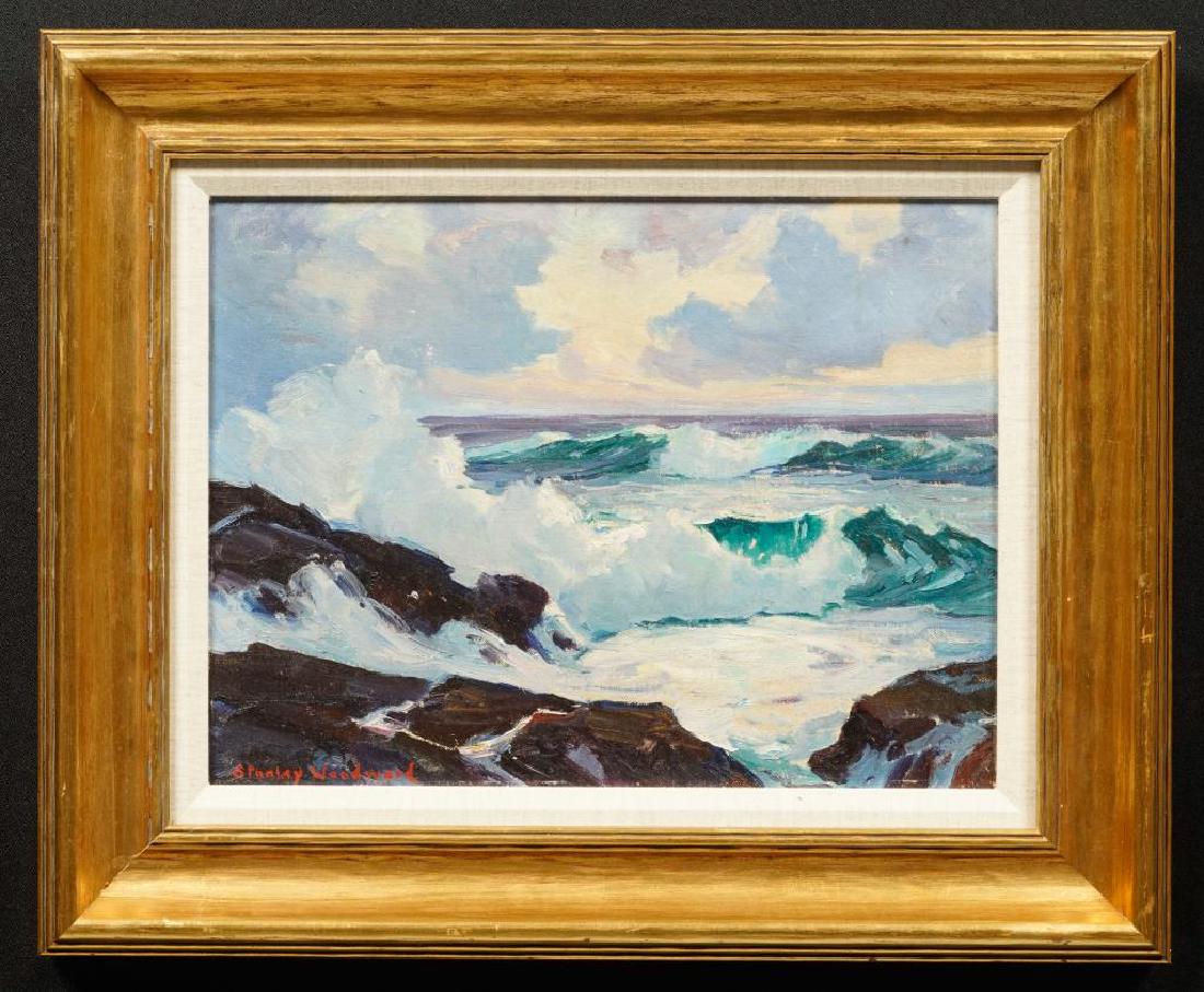 STANLEY WOODWARD (1890-1970) "Lively Seascape" oil on (1 of 5)