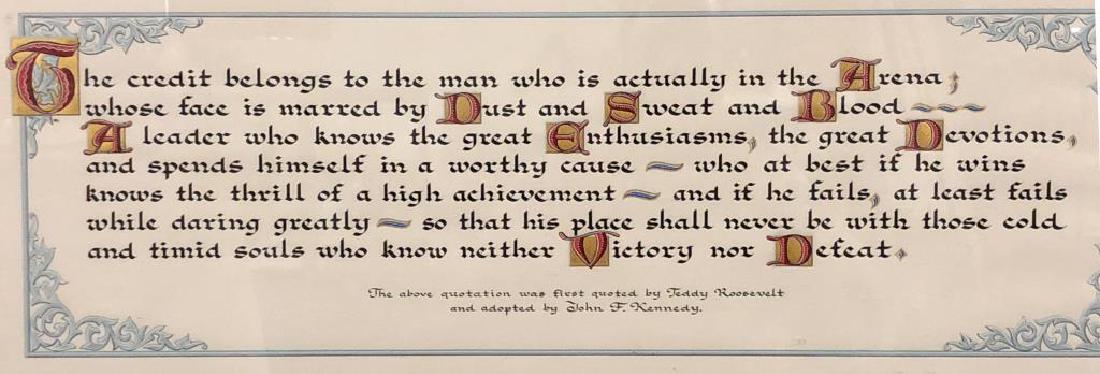 HAND EXECUTED AND FRAMED QUOTE Hand painted Teddy (1 of 3)