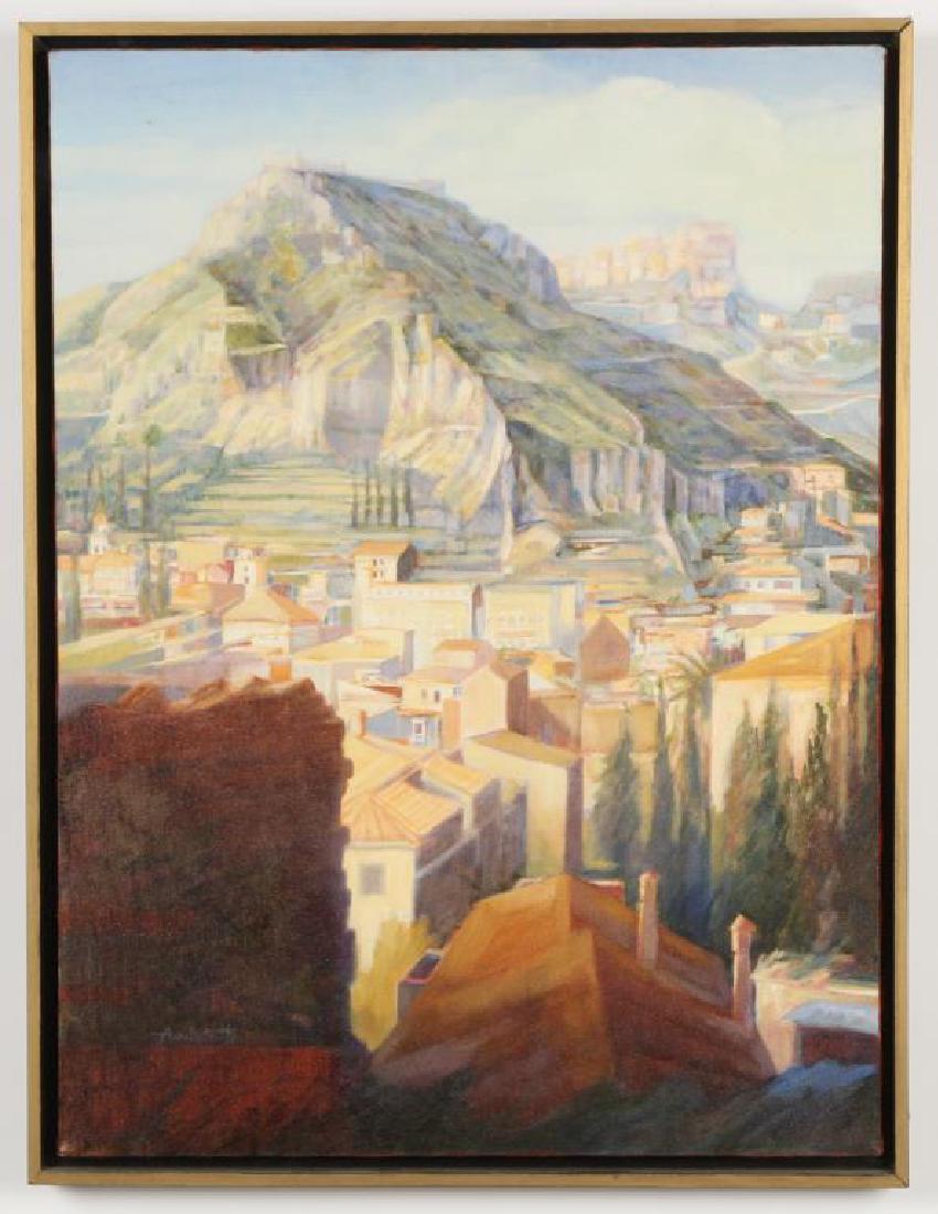 EUROPEAN SCHOOL (20th c) ELABORATE LANDSCAPE "Grecian (1 of 5)