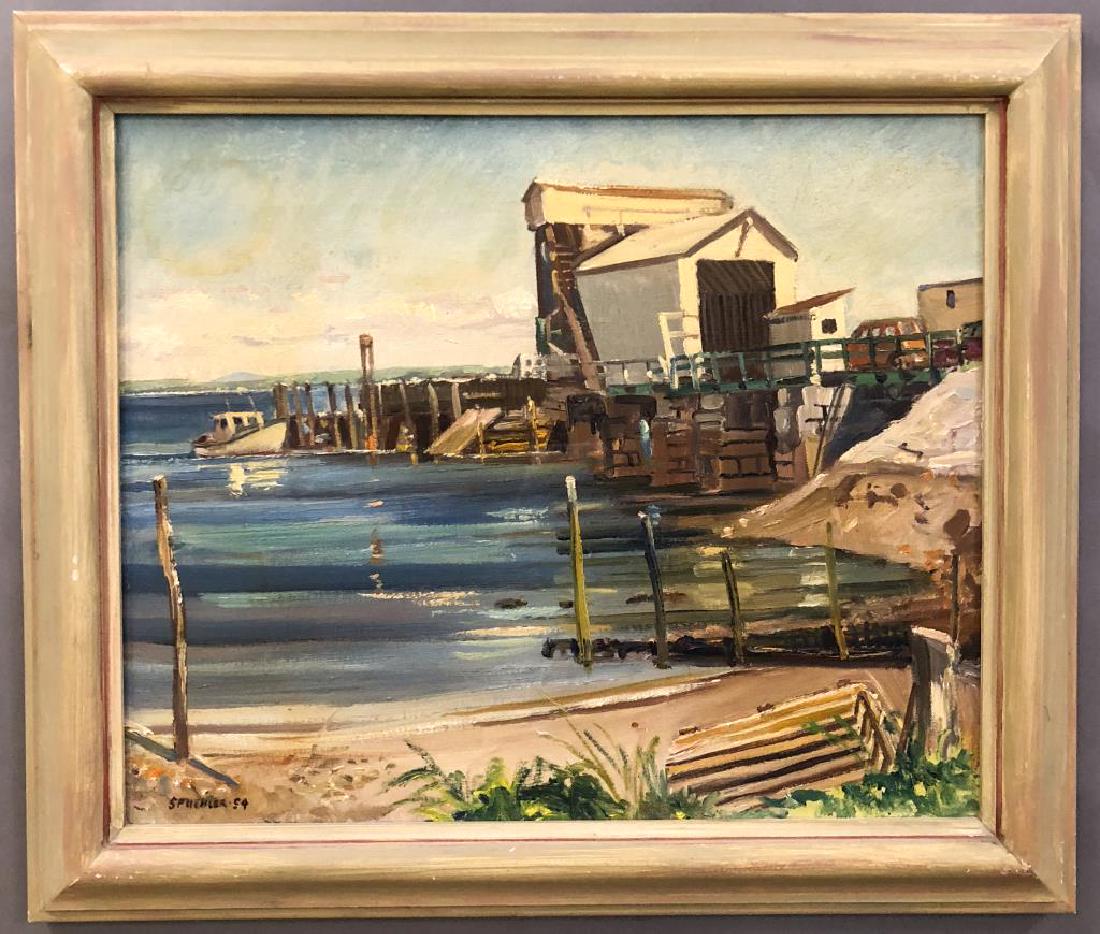 ILESBORO FERRY, LINCOLNVILLE MAINE Oil on canvas signed (1 of 8)