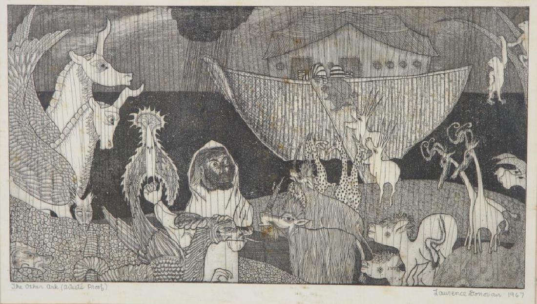 AMERICAN SCHOOL (Mid-20th c) "The Other Ark" etching 7 (1 of 4)