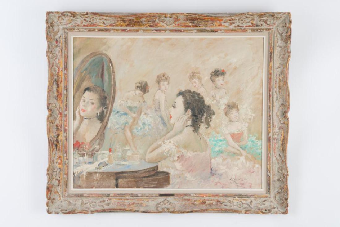 ANDRE BOUCHANT (1873-1958) "Les Dansueses" oil on: "Les Dansueses" oil on canvas 24 x 31 inches. signed. framed 31 x 37 inches (overall)