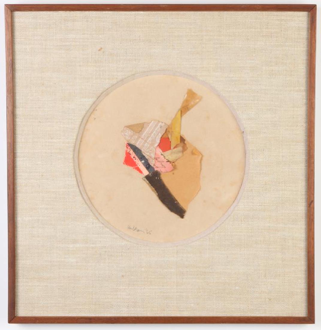 KARL MANN (b. 1930) "Composition" collage 8 3/4 inches (1 of 4)