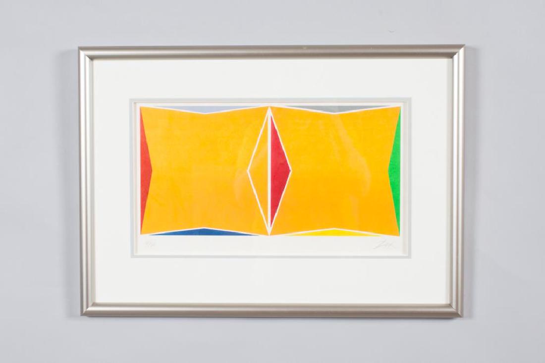 LARRY ZOX (1937-2006) "Abstraction" silkscreen 9 1/4 x (1 of 3)