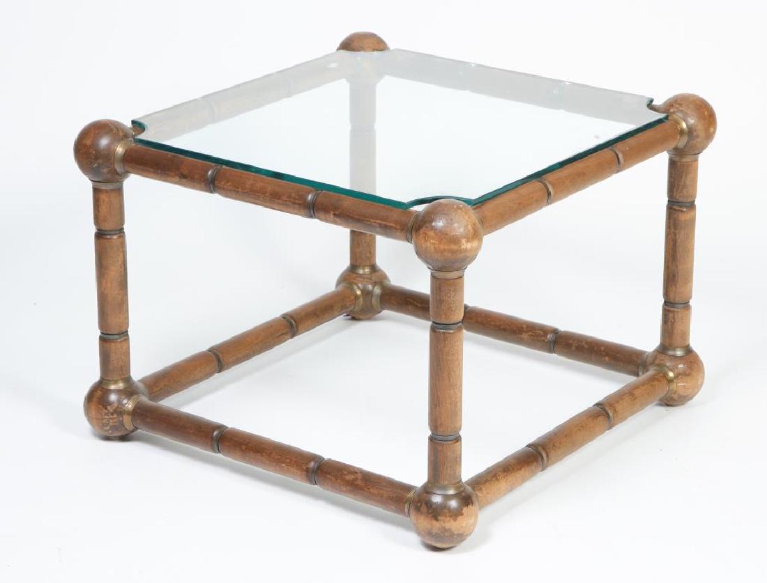 MID CENTURY MODERN FAUX BAMBOO END TABLE Nodes (sheath (1 of 5)