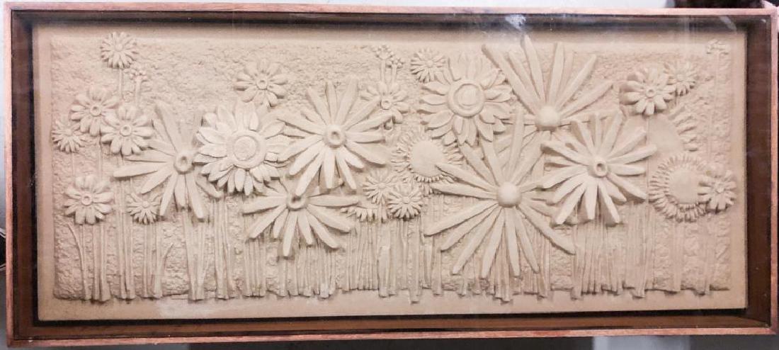 MID-CENTURY MODERN COFFEE TABLE Top set with cast sand (1 of 6)