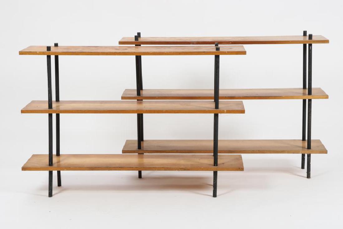 (2) MATHCING MID CENTURY MODERN SHELVES c 1960 33 x 48 (1 of 4)