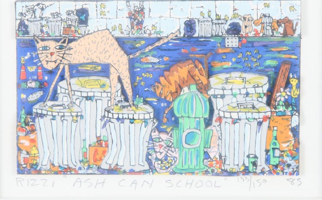 JAMES RIZZI (1950-2011) "Ash Can School" mixed media 3 (1 of 3)