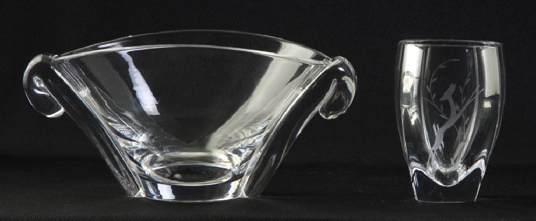 STEUBEN CRYSTAL VASE and a SECOND SIGNED EXAMPLE (1 of 6)