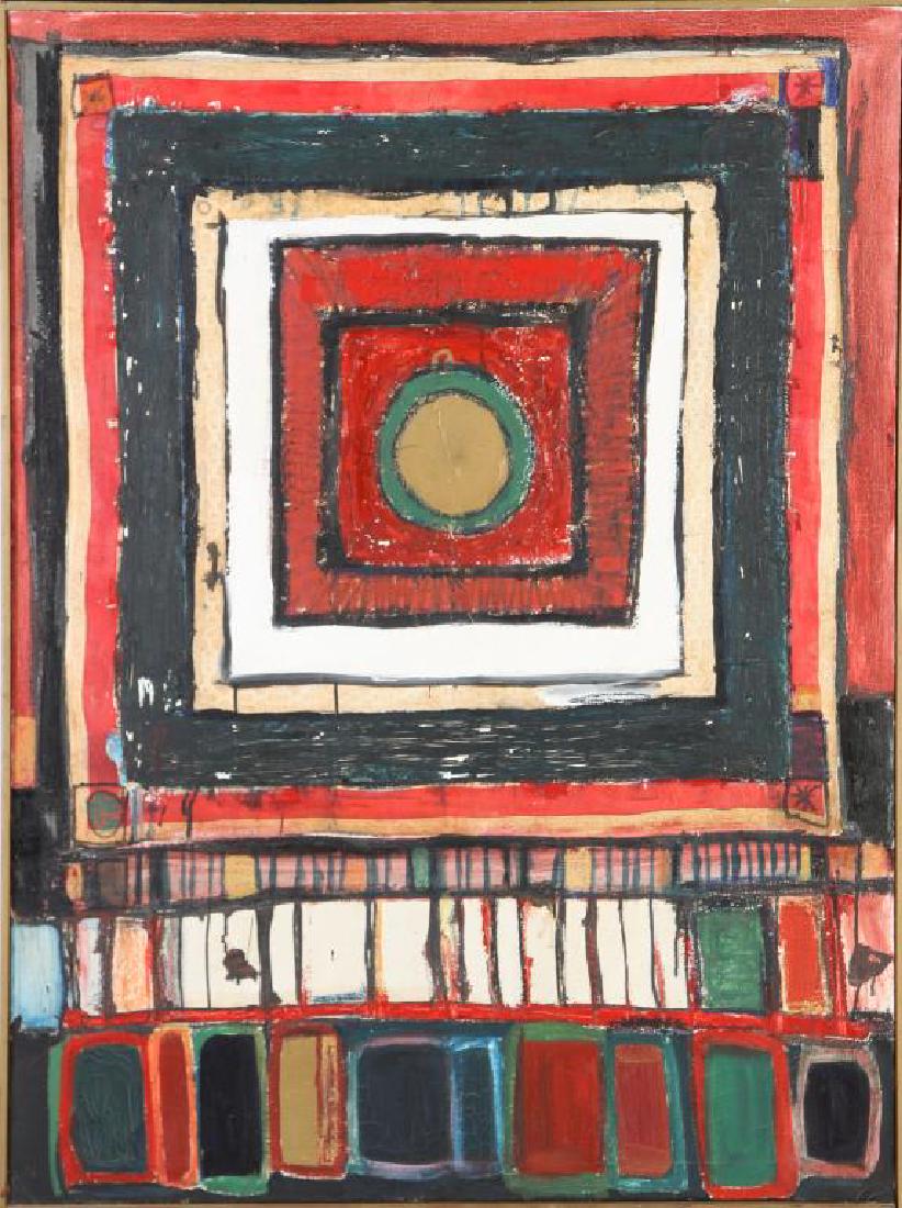 JOHN MURRAY (20th c) "Athens" oil on canvas 48 x 36 (1 of 8)