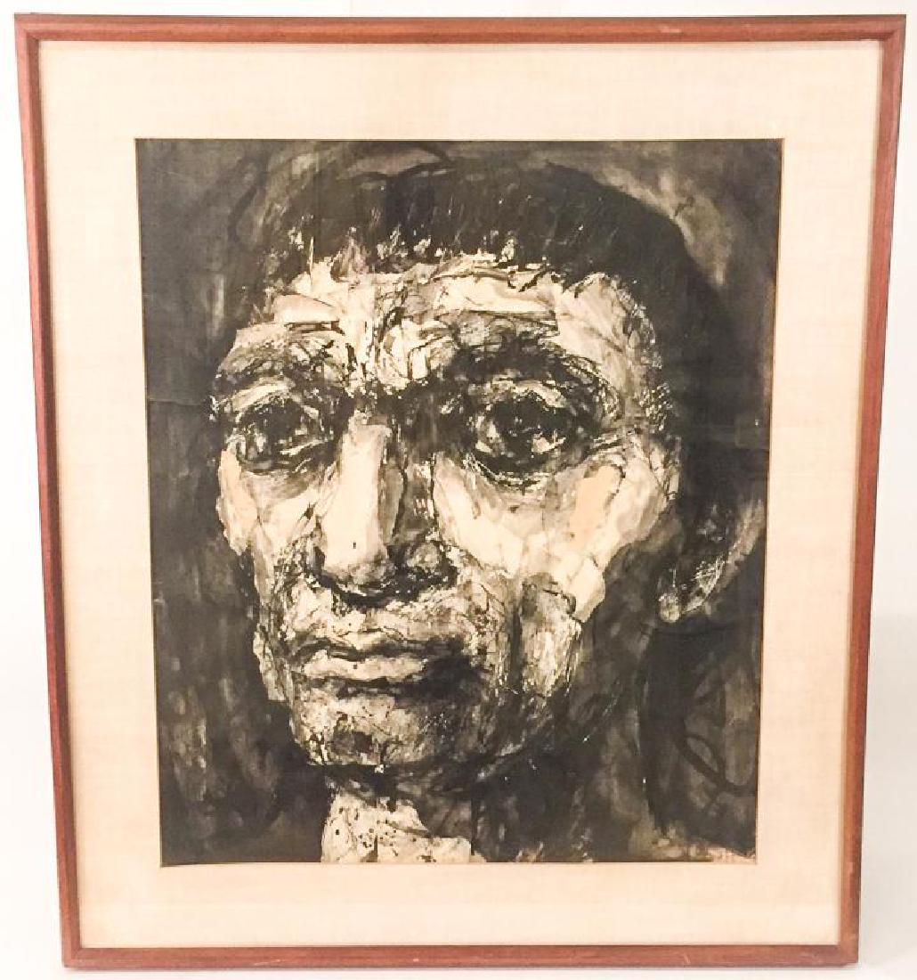 MICHAEL RUSSO (20th c) "Portrait" collage. 23 x 19 1/2 (1 of 4)