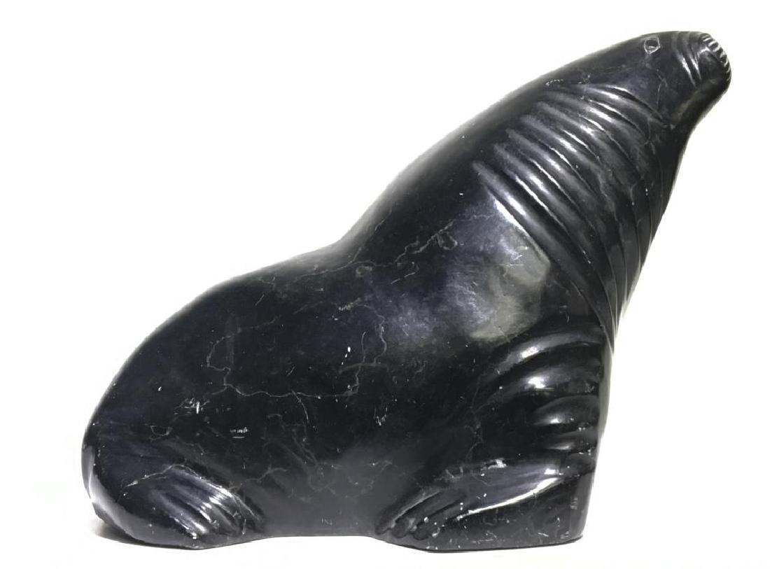 "CANADA ESKIMO ART" "Walrus" soapstone. 9 1/2 x 13 x 7 (1 of 8)
