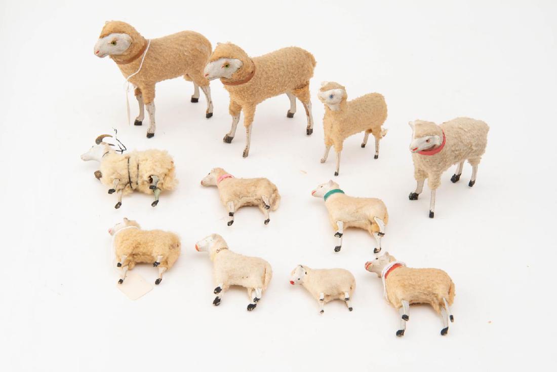 (11) MINIATURE SHEEP & (1) GOAT WITH BELL (1 of 2)