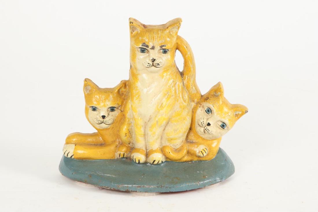 CAST IRON (3) KITTEN DOORSTOP (1 of 3)