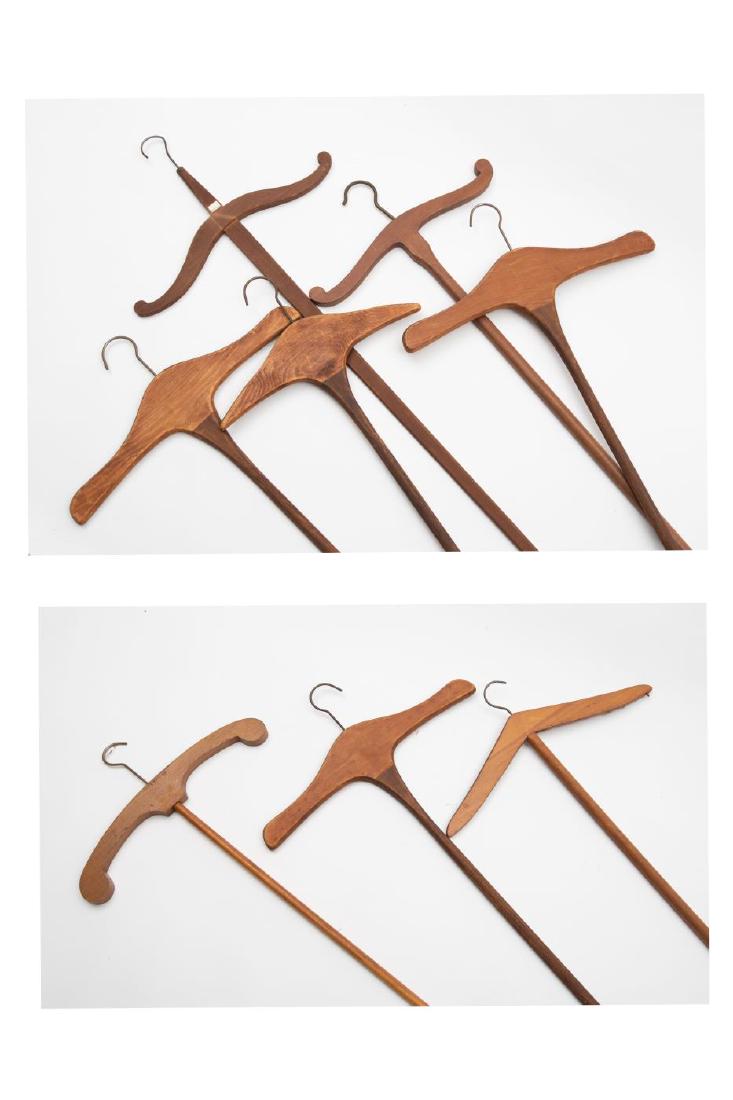 EIGHT (8) UNUSUAL WOODEN "BROOM STICK" STYLE HAN (1 of 3)