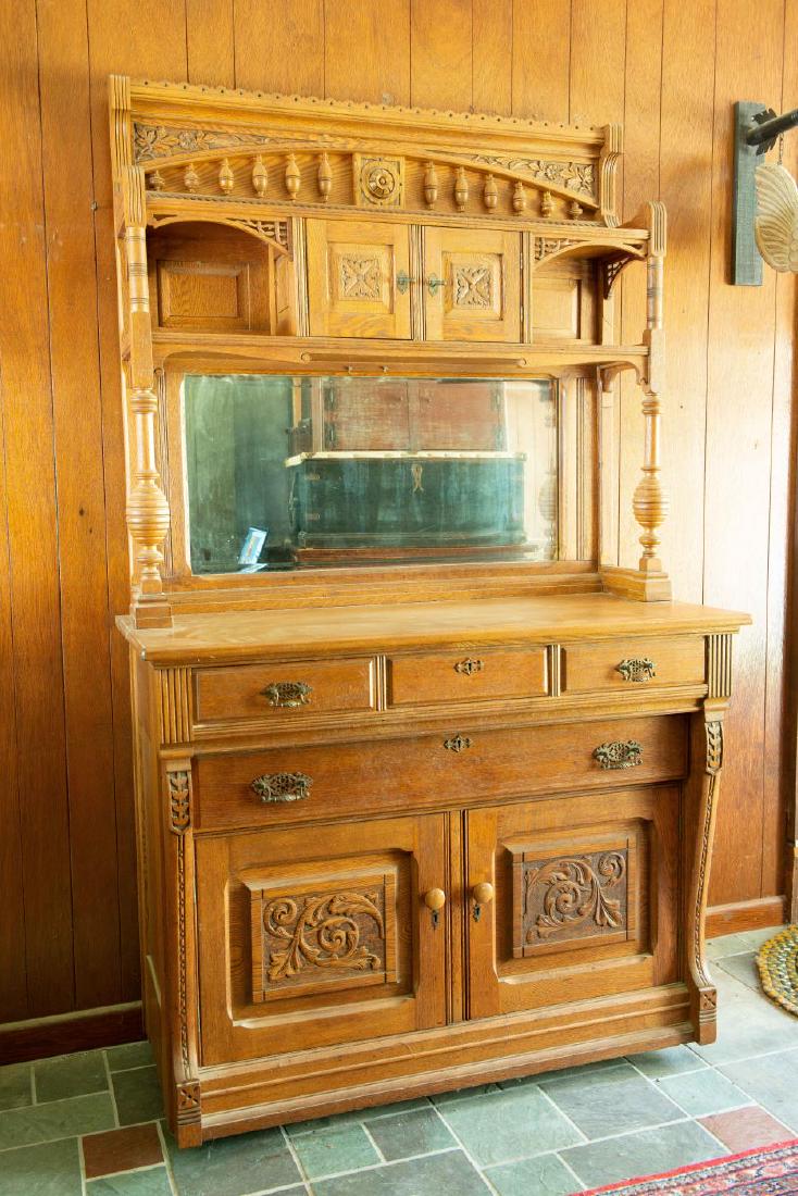 LATE 19TH C. CARVED OAK BUFFET (1 of 6)